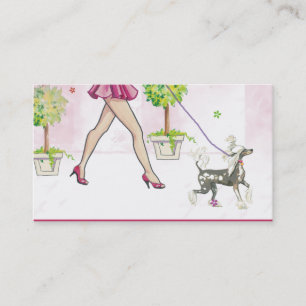 Perky Chinese Crested Hund Visitkort