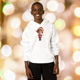Perky Girl jul Elf Boy's Hoodie T Shirt