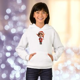 Perky Girl jul Elf Girl's Hoodie T Shirt