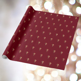 Perky Girl Jul Elf Wrapping Papper Presentpapper