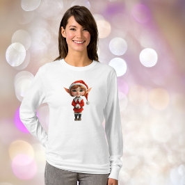 Perky Girl-julafton T Shirt