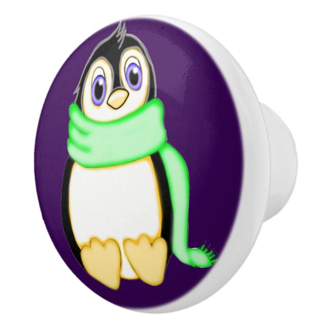 Perky Penguin Ceramic Knob Knopp (Höger)