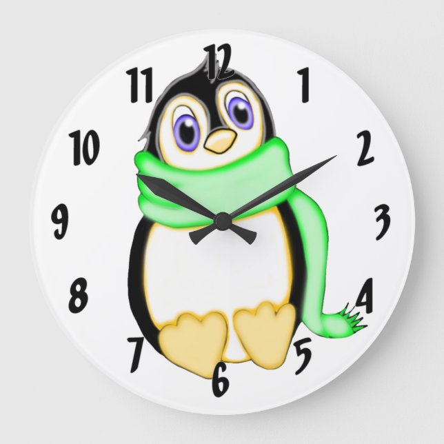 Perky Penguin Stor Klocka (Framsida)