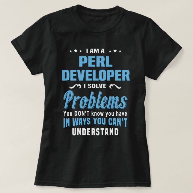 Perl Developer T Shirt (Design framsida)