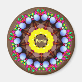 Perla ~ Personlig Påsk Mönster Fractal ~ Magnet