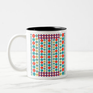 Perler Bead Mönster Två-Tonad Mugg