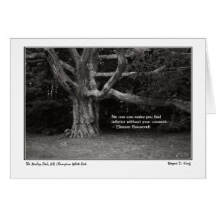 Perley Oak Monochrome Eleanor Roosevelt Card Hälsningskort
