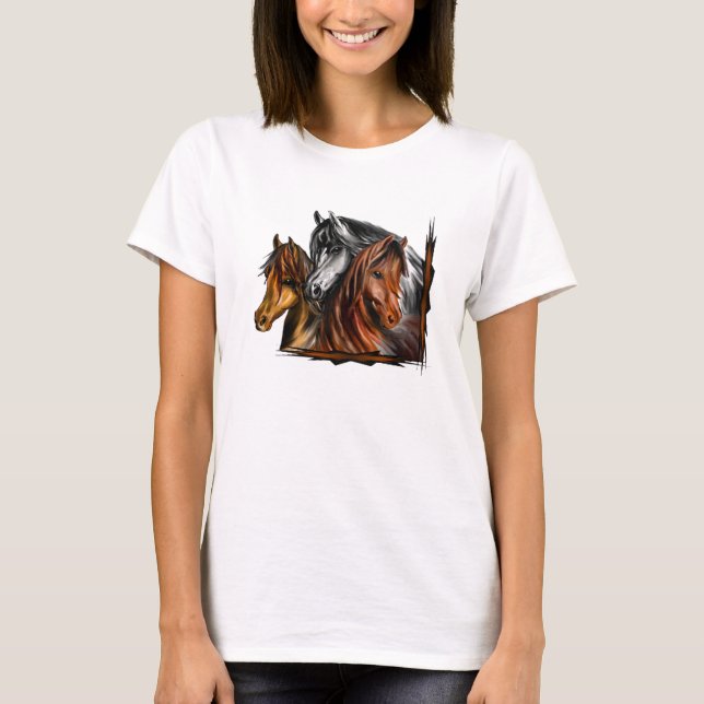 PerliPrints3Horsesz T-shirt (Framsida)