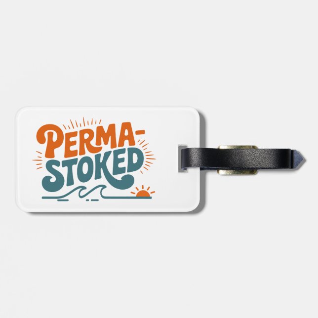 Perma-Stoked Vågor Bagagebricka (Baksida Vågrät)