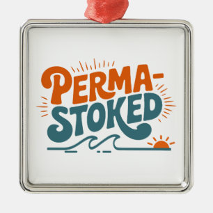Perma-Stoked Vågor Julgransprydnad Metall
