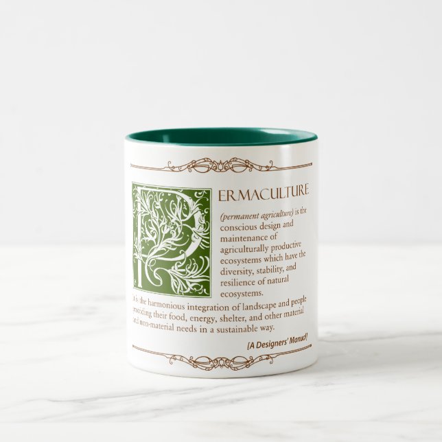 Permaculture - en definition (1) Två-Tonad mugg (Center)