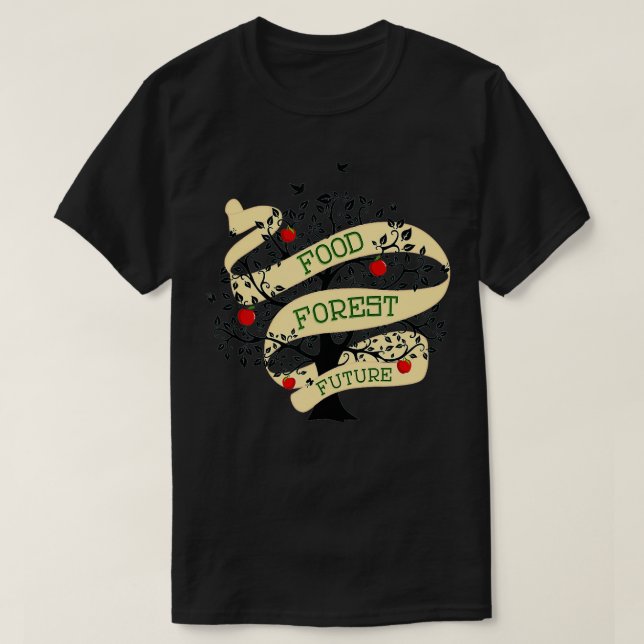 Permaculture Food Forest Orchard Gardener T Shirt (Design framsida)