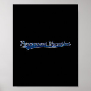 Permanent Semester Avslappning Resa Vintage Varsi Poster
