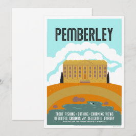 Permberley Vintage resor Poster Inbjudningar