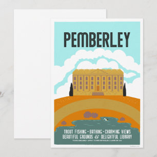 Permberley Vintage resor Poster Inbjudningar