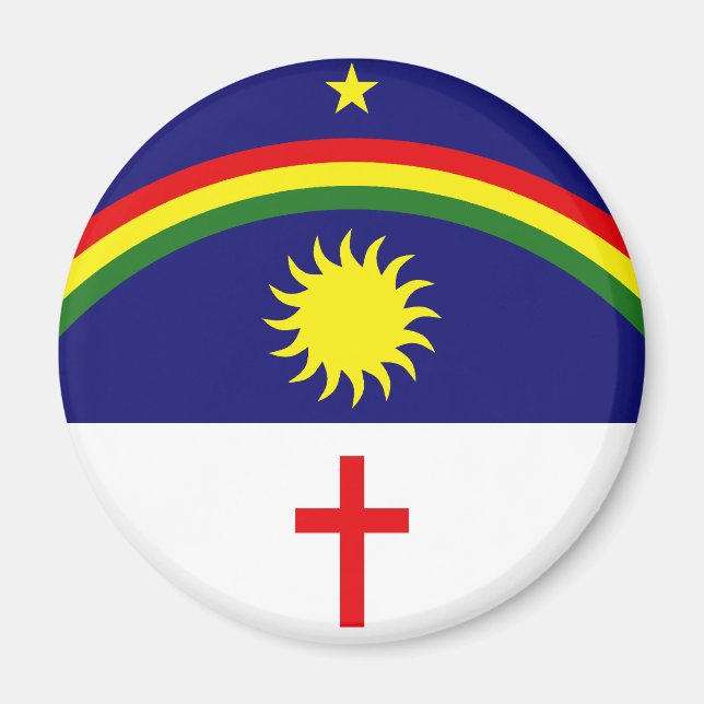Pernambuco, Brasilien flagga Magnet (Framsidan)