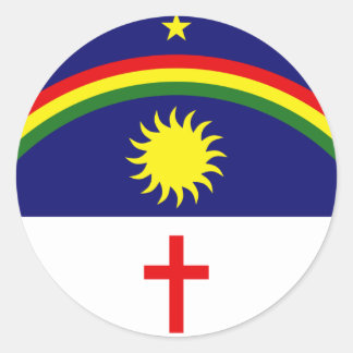 Pernambuco, Brasilien flagga Runt Klistermärke