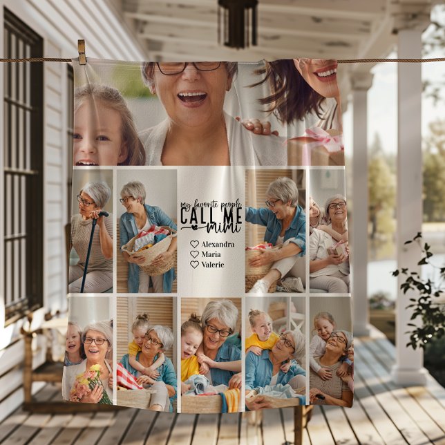 Peronalized 10 Photo Mimi Gift Fleece Blanket (Skapare uppladdad)