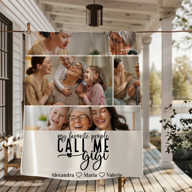 Peronalized 4 Photo Gigi Gift Fleecefilt (Skapare uppladdad)