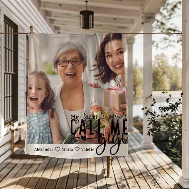 Peronalized Photo My Favorite People Call Me Gigi Fleecefilt (Skapare uppladdad)