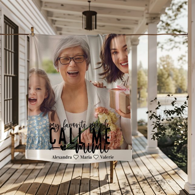 Peronalized Photo My Favorite People Call Me Mimi Fleecefilt (Skapare uppladdad)