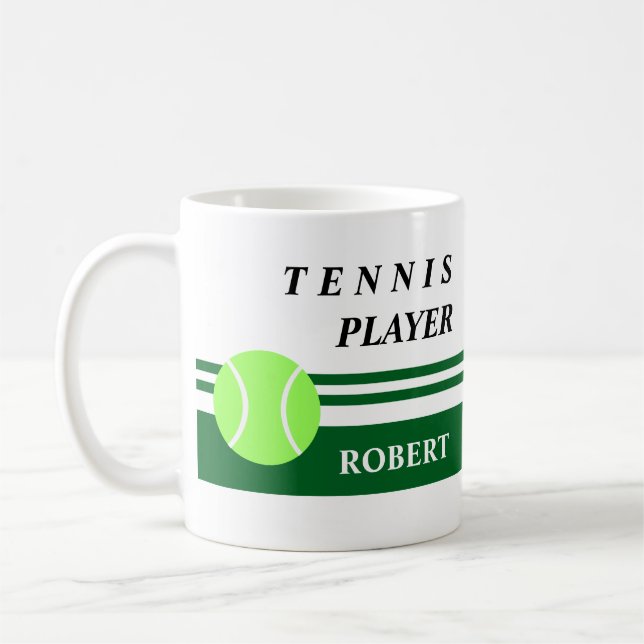 Peronalized Tennis Coffee Mug Kaffemugg (Vänster)
