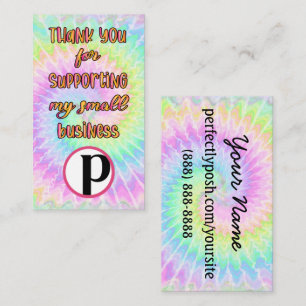 Perperfekt Posh tie dye Visitkort
