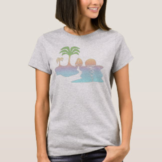 Perpetcal Tropical Sunrise med segelbåt T-Shirt