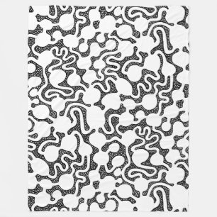 Perpetual Ant Farm - Black and White Fleecefilt