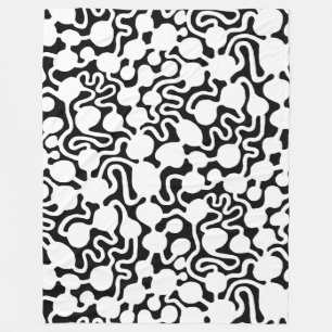 Perpetual Ant Farm V2 - Vitt på svart Fleecefilt