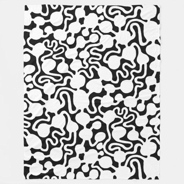 Perpetual Ant Farm V2 - Vitt på svart Fleecefilt (Framsidan)