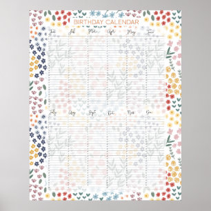 Perpetual Evergreen födelsedagskalender Kathrin Le Poster