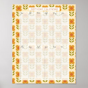 Perpetual Evergreen födelsedagskalender Kathrin Le Poster