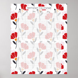 Perpetual Evergreen födelsedagskalender Kathrin Le Poster