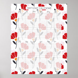 Perpetual Evergreen födelsedagskalender Kathrin Le Poster