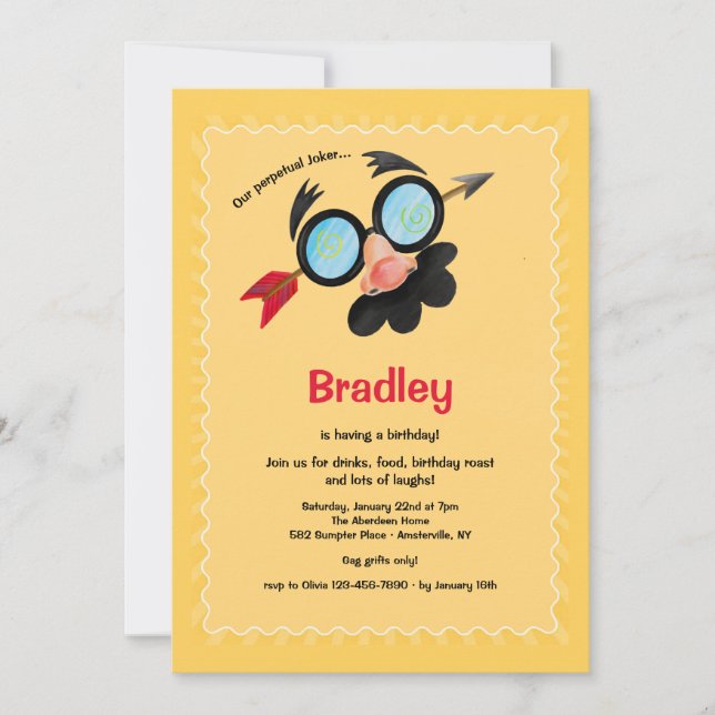 Perpetual Joker-Födelsedagsfest Inbjudningar (Framsida)