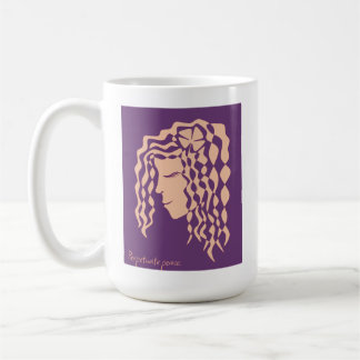 Perpetual Peacnice Woman Lila Peach Line Art Mugg
