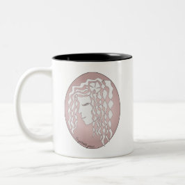 Perpetual Peacnice Woman Rosa Black Line Art Mugg