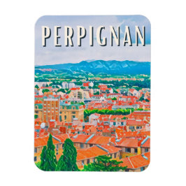 Perpignan Photo Vintage Magnet