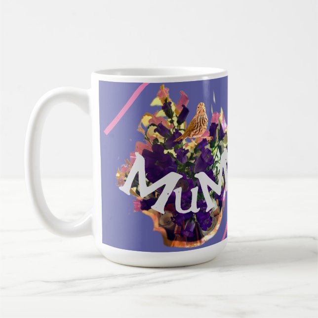 Perpul Flowers med Bird Kaffemugg (Vänster)