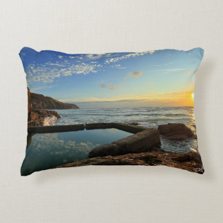 Perranporth Beach Bassäng vid Sunset Prydnadskudde