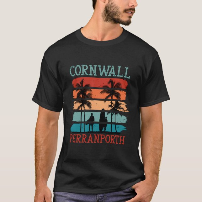 Perranporth Cornwall England S Surfboard T Shirt (Framsida)