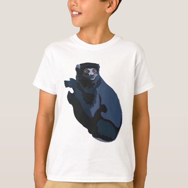 Perriers Sifaka Illustration Sällsynt Madagascar L T Shirt (Framsida)