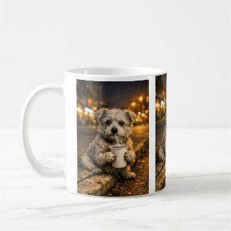 Perrito con café – Noche tranquila en la ciudad Kaffemugg