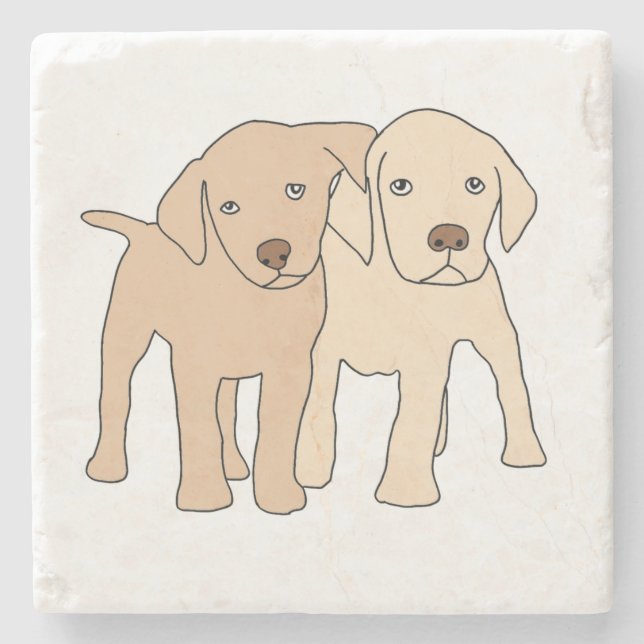 Perritos Labrador Cachorros por RetroCharms Stenunderlägg (Framsidan)