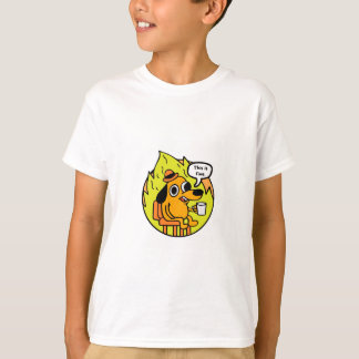Perro en llamas t shirt