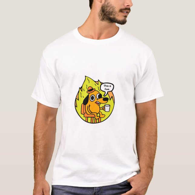 Perro en llamas t shirt (Framsida)