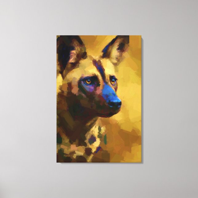 Perro Salvaje Africano Canvastryck (Framsida)