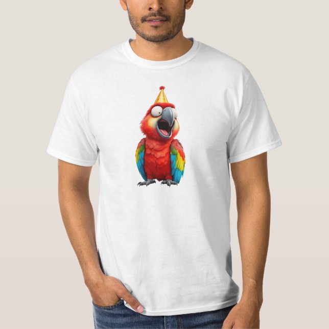 Perroquet déguisé en clown prêt pour le spectacle. t shirt (Framsida)