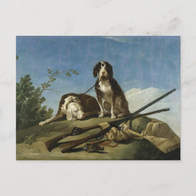 Perros en traílla Postcard Vykort (Framsida)
